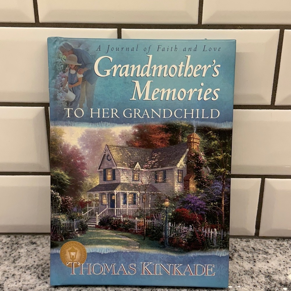 Thomas Kinkade Grandmother Memories Journal Blue Hardcover Keepsake Faith